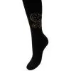 Колготки детские BNM с цветами из страз (M0C0302-1183-11G-black) изображение 3