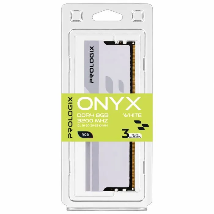 Модуль памяти для компьютера DDR4 8GB 3200 MHz Onyx White RGB Prologix (PRO8GB3200YWR4) изображение 4