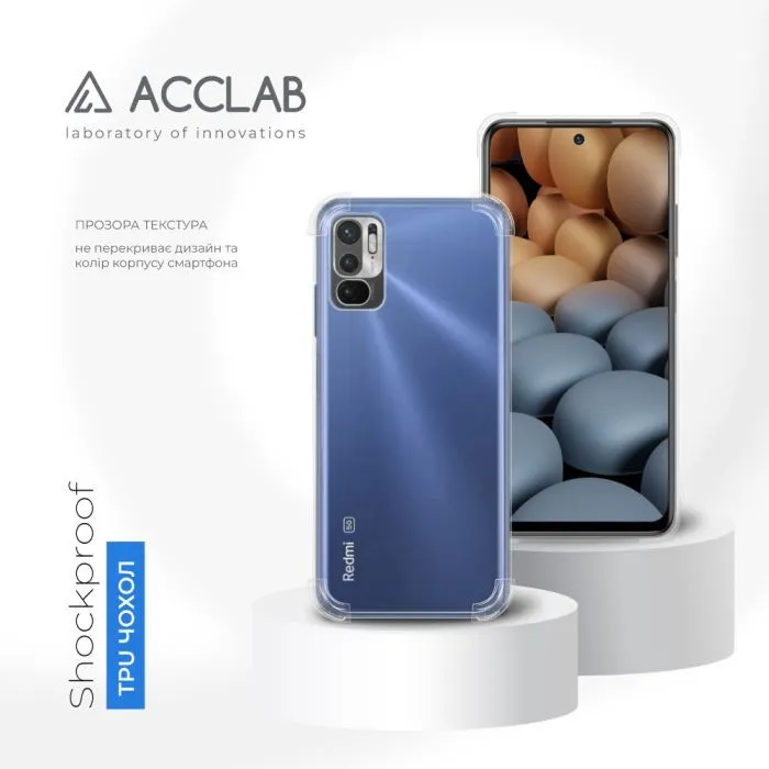 Чохол до мобільного телефона ACCLAB ShockProof Xiaomi Redmi Note 10 5G Transparent (1283126554131) зображення 4