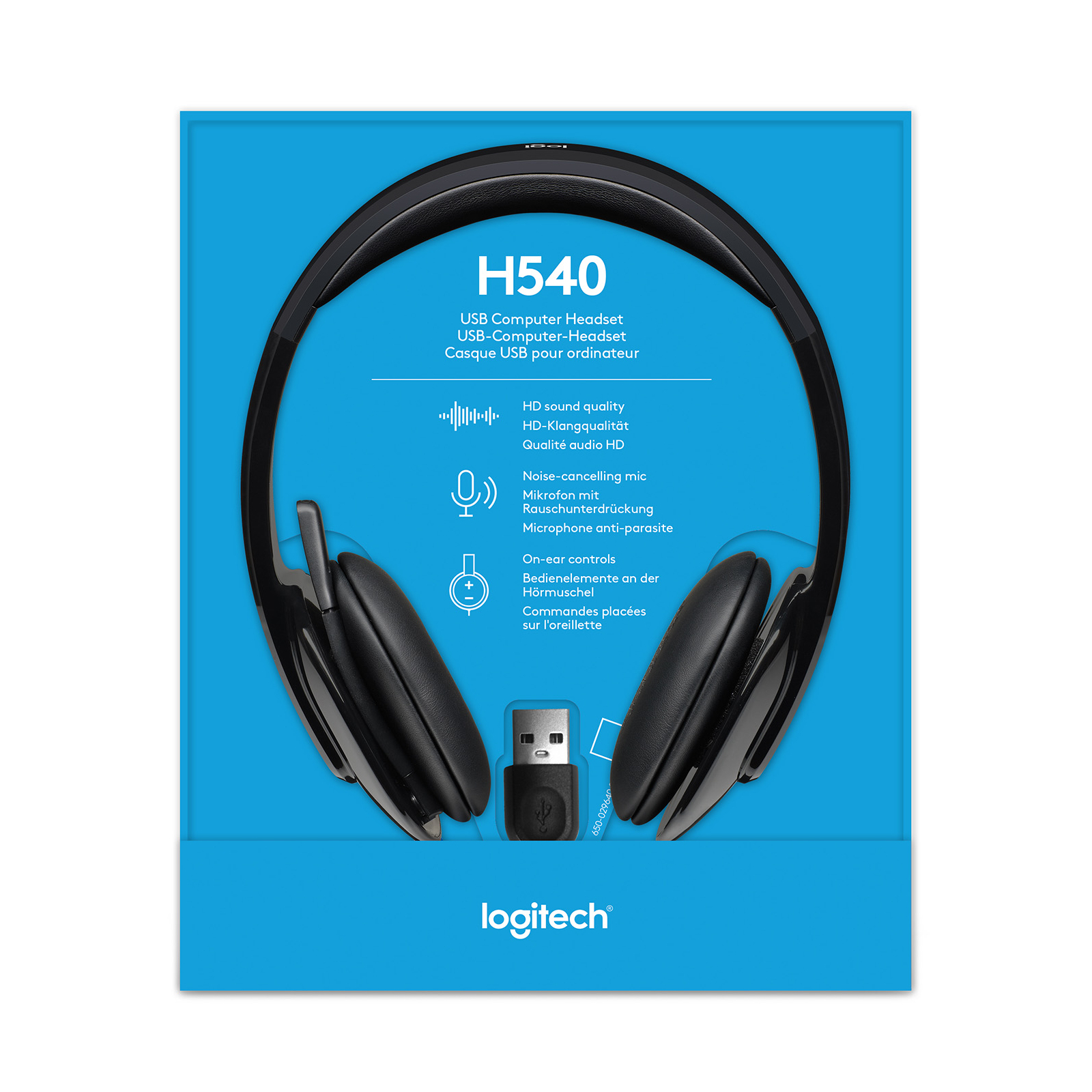 Наушники Logitech H540 USB Headset (981-000480) изображение 6