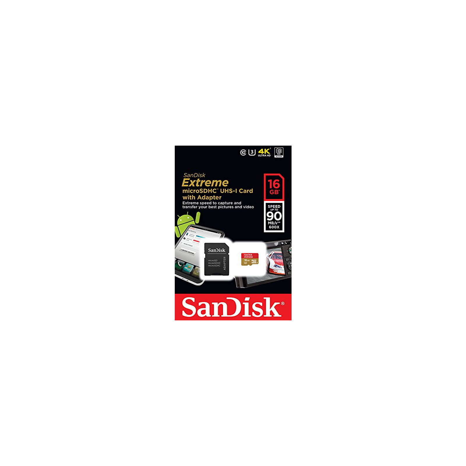 Карта пам'яті SanDisk 16GB microSDHC Class 10 UHS-I U3 (SDSQXNE-016G-GN6MA) зображення 5