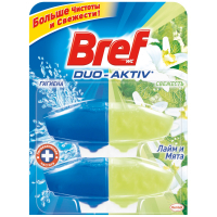 Туалетный блок Bref Duo-Aktiv Лайм & Мята 2 запаски х 50 мл (9000101007619)