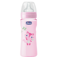 Бутылочка для кормления Chicco Well-Being 330 мл с силиконовой соской 4 мес+ (70735.11)