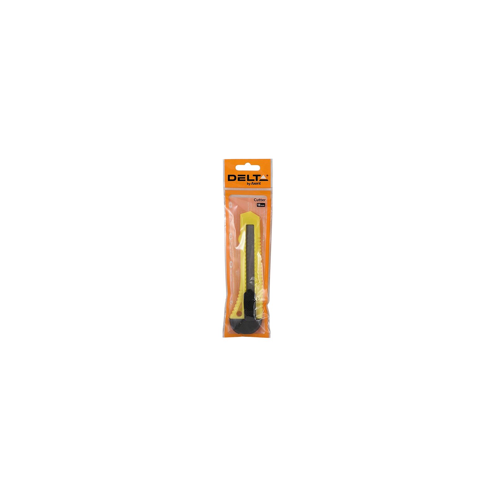 Нож канцелярский Delta by Axent 18мм, yellow, polybag (D6522-02) изображение 2