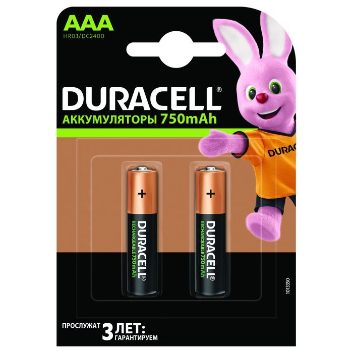 Аккумулятор Duracell AAA HR03 750mAh * 2 (5000394038769 / 81472315)