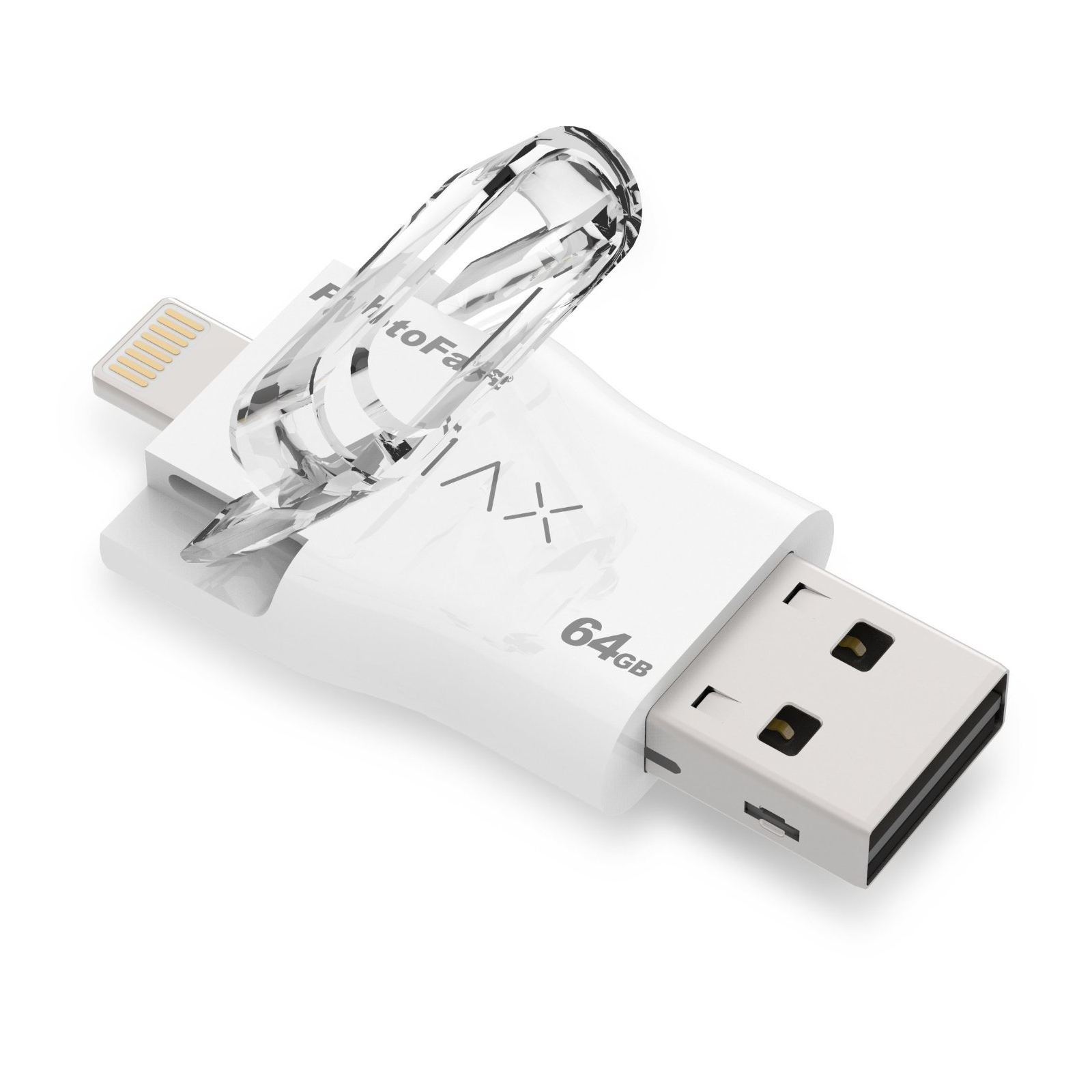 USB флеш накопитель PhotoFast 64GB i-Flashdrive MAX White USB/Lightning (IFDMAX64GB) изображение 6