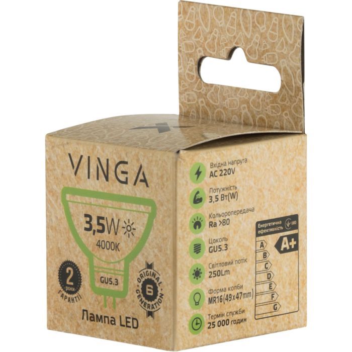 Лампочка Vinga VL-MR16GU53-34L-220 зображення 4