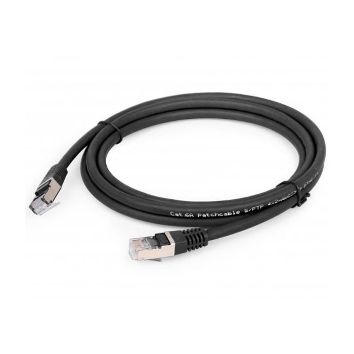 Патч-корд 0.25м S/FTP Cat 6A CU LSZH black Cablexpert (PP6A-LSZHCU-BK-0.25M) изображение 2