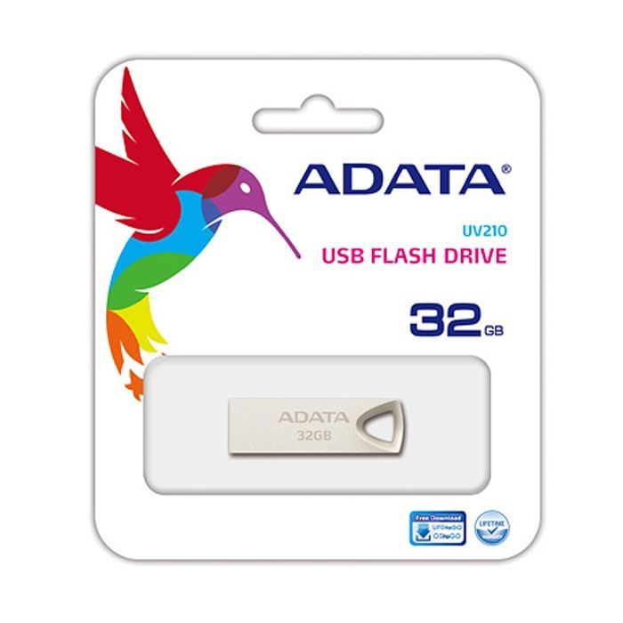 USB флеш накопитель ADATA 32GB UV210 Metal Silver USB 2.0 (AUV210-32G-RGD) изображение 3