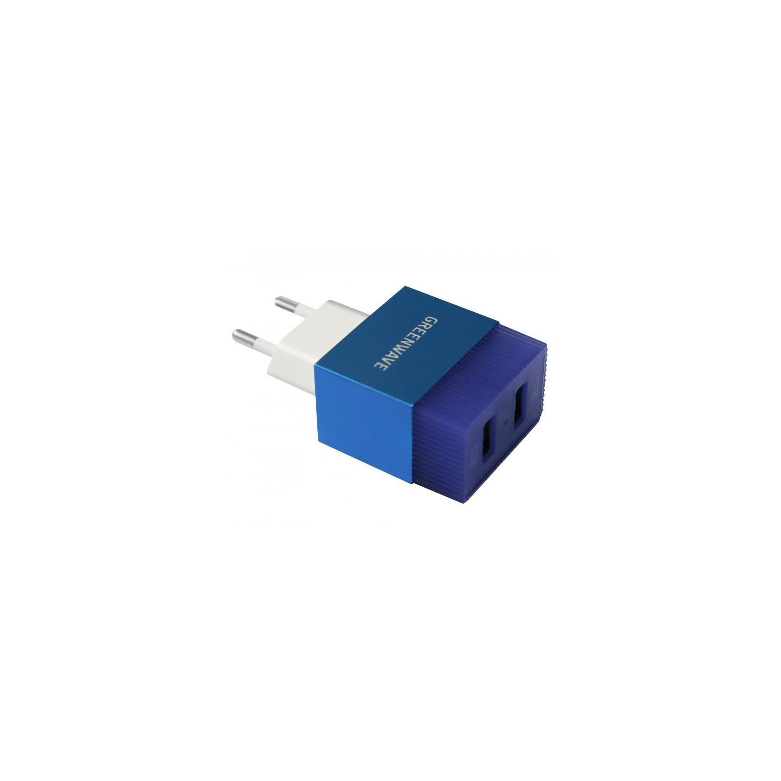 Зарядний пристрій Greenwave 2*USB 5V/2.4A (CH-TC-224L blue)