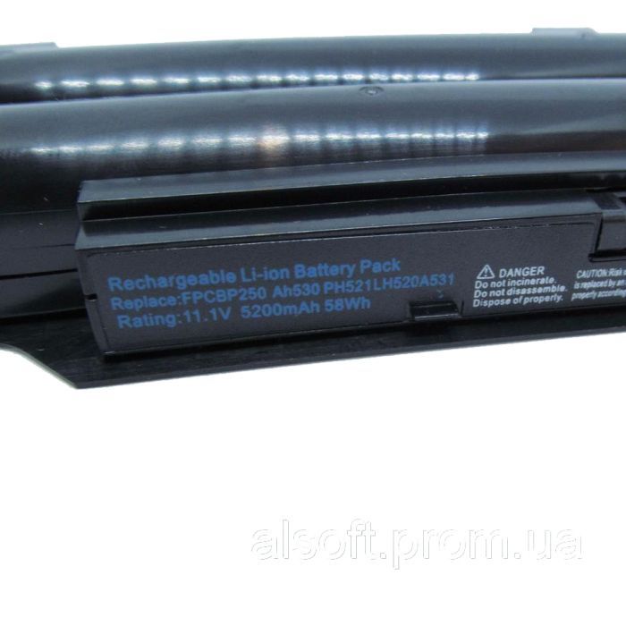 Аккумулятор для ноутбука AlSoft Fujitsu LifeBook A530 FPCBP250 5200mAh 6cell 11.1V Li-ion (A41689) изображение 3
