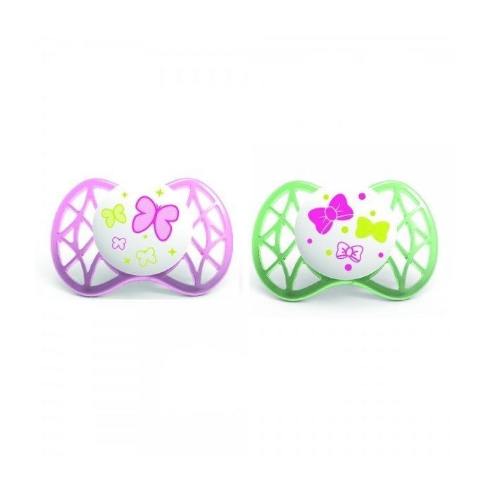 Пустышка Nuvita Air симметрическая 0м+ 2шт. для девочки (NV7061Girl)