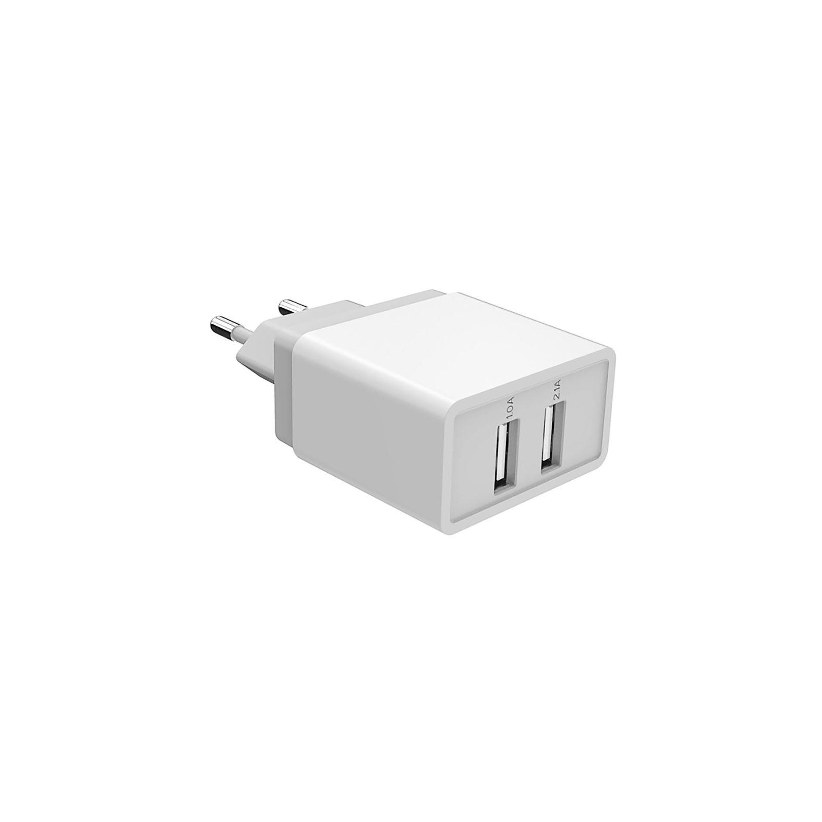 Зарядное устройство Golf GF-U2 Travel charger + Type-C cable 2USB 2.1A White (F_51757) изображение 2
