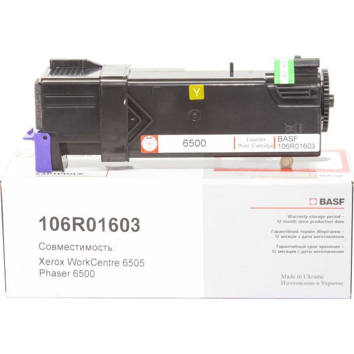 Тонер-картридж BASF Xerox Ph 6500/WC6505 Yellow 106R01603 (KT-106R01603)