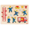 Развивающая игрушка Goki Пазл-вкладыш вертикальный-Пожарная команда (57471G)
