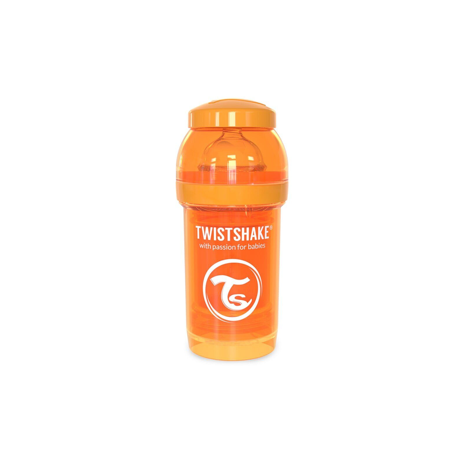 Пляшечка для годування Twistshake антиколиковая 180 мл, персиковая (24 874)