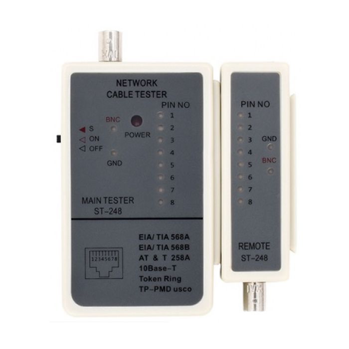 Тестер кабельний RJ-45 + BNC Merlion (ST-248BNC)