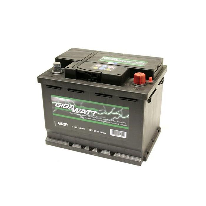 Аккумулятор автомобильный GigaWatt 60А (0185756008) изображение 2