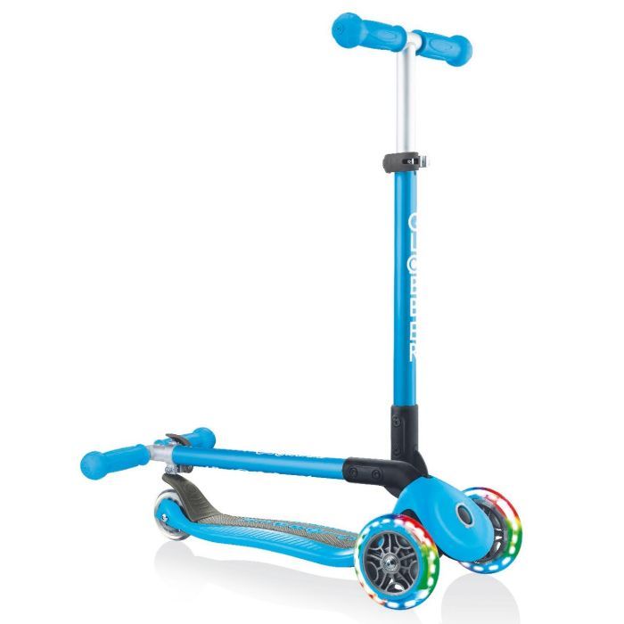 Самокат Globber Primo Foldable Lights Led голубой (432-101-2) изображение 4