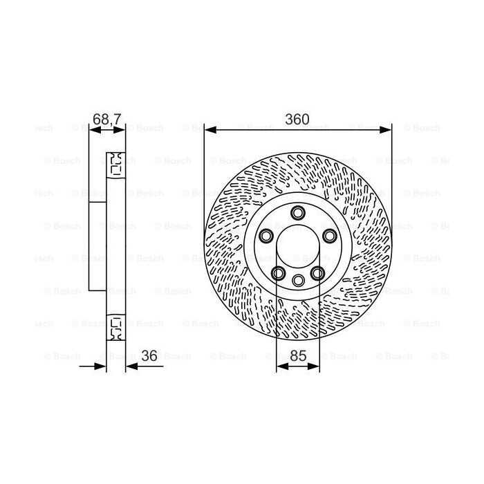 Гальмівний диск Bosch 0 986 479 B13 зображення 5