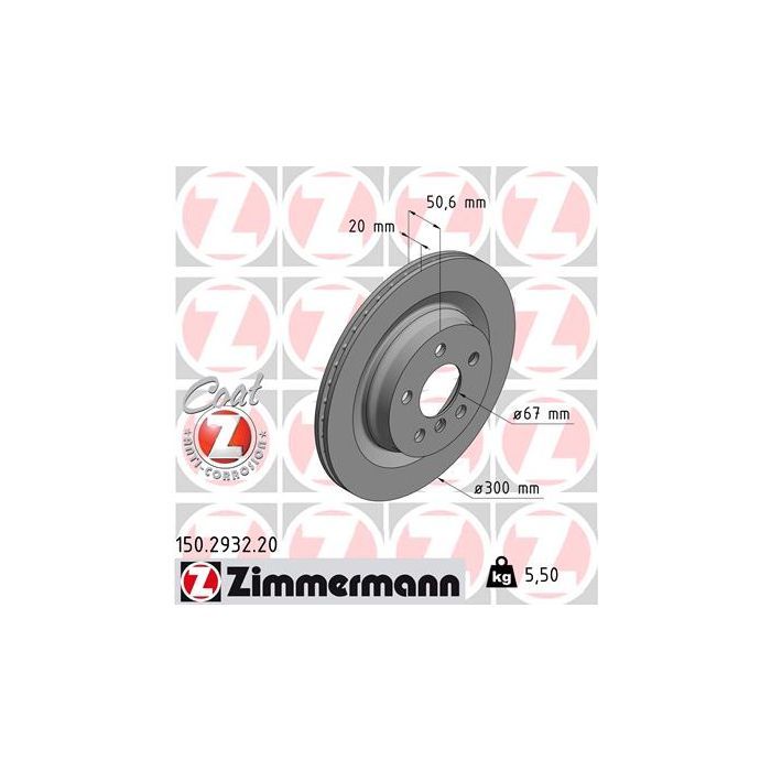 Гальмівний диск ZIMMERMANN 150.2932.20