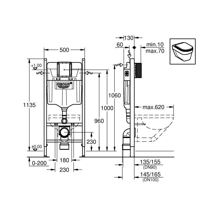 Инсталляция Grohe Rapid SL (38840000) изображение 2