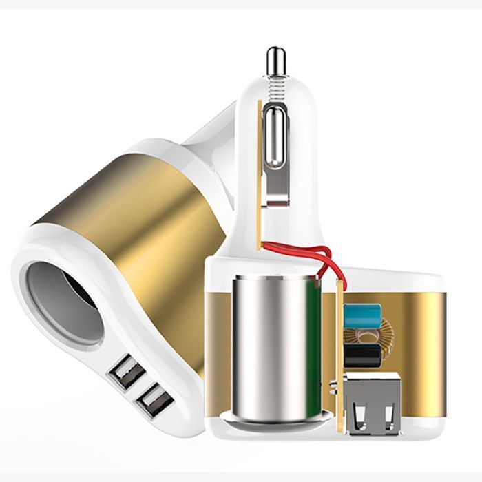 Зарядное устройство XoKo CC-303 2 USB 2.1A Gold / White (CC-303-GDWH) изображение 2