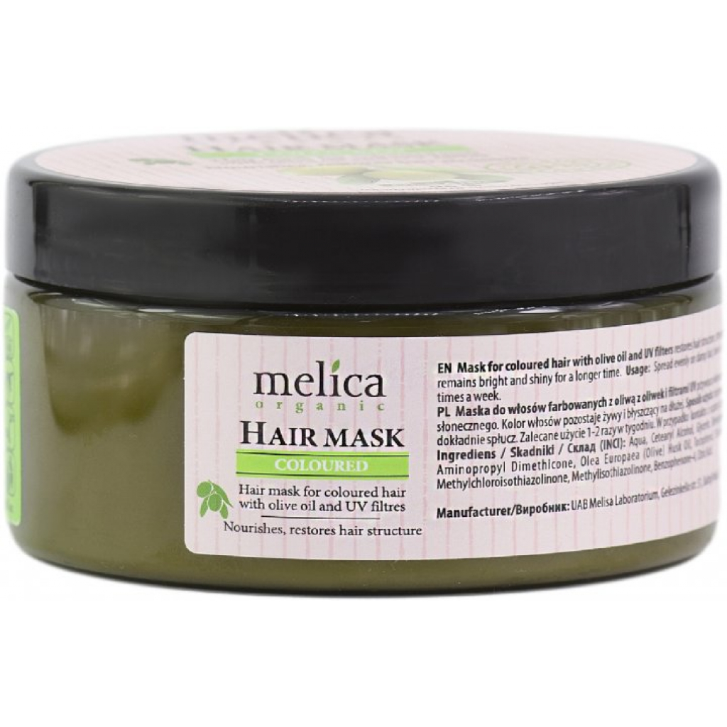 Маска для волос Melica Organic с оливковым маслом и УФ-фильтрами 350 мл (4770416003761) изображение 3