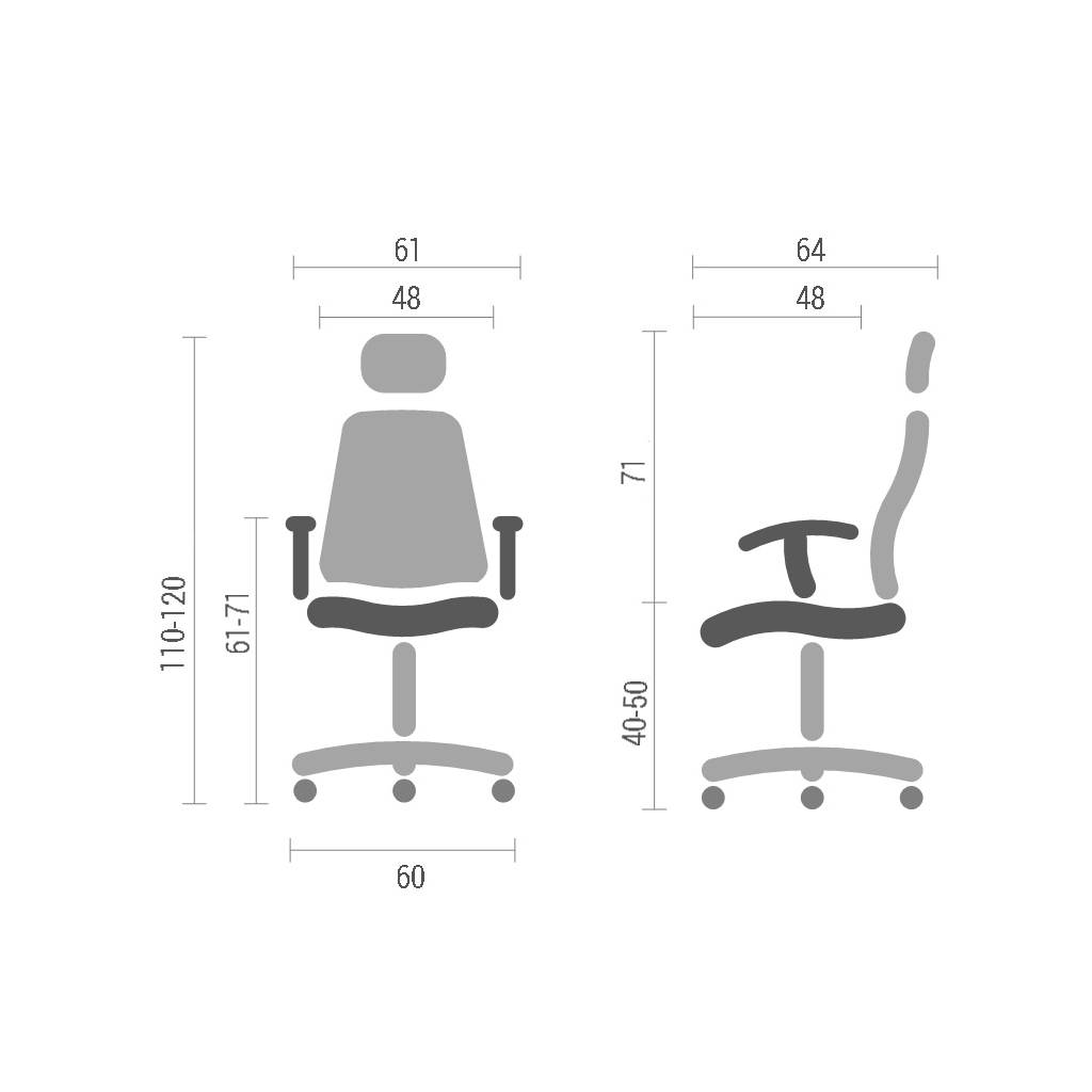 Офісне крісло Аклас Таун Tilt Сірий/Чорний (10035857) зображення 5