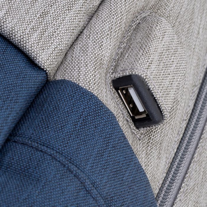 Рюкзак для ноутбука RivaCase 17.3" 7567 Prater, Grey / Dark Blue (7567Grey/DarkBlue) изображение 10