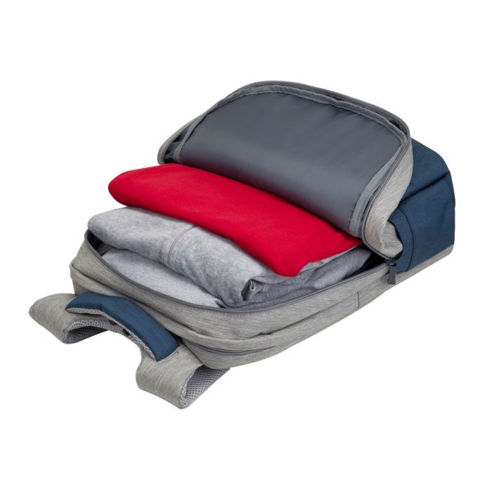 Рюкзак для ноутбука RivaCase 17.3" 7567 Prater, Grey / Dark Blue (7567Grey/DarkBlue) изображение 7