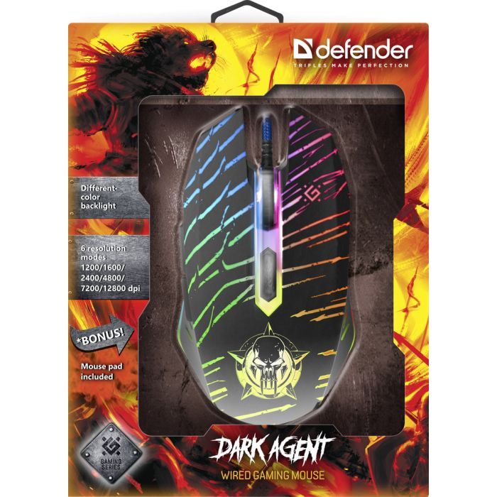 Мишка Defender Dark Agent GM-590L USB Black (52590) зображення 6