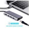 Концентратор Dynamode USB3.1 Type-C to HDMI, 3хUSB3.0, RJ45, USB Type-C Female, SD (Dock-USB-TypeC-HDMI-USB3.0-RJ45) зображення 2