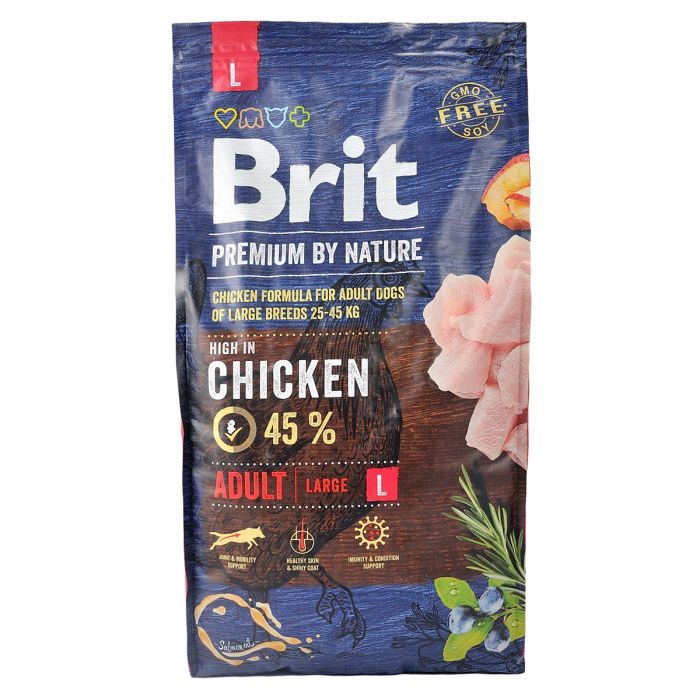 Сухой корм для собак Brit Premium Dog Adult L 15 кг (8595602526468)