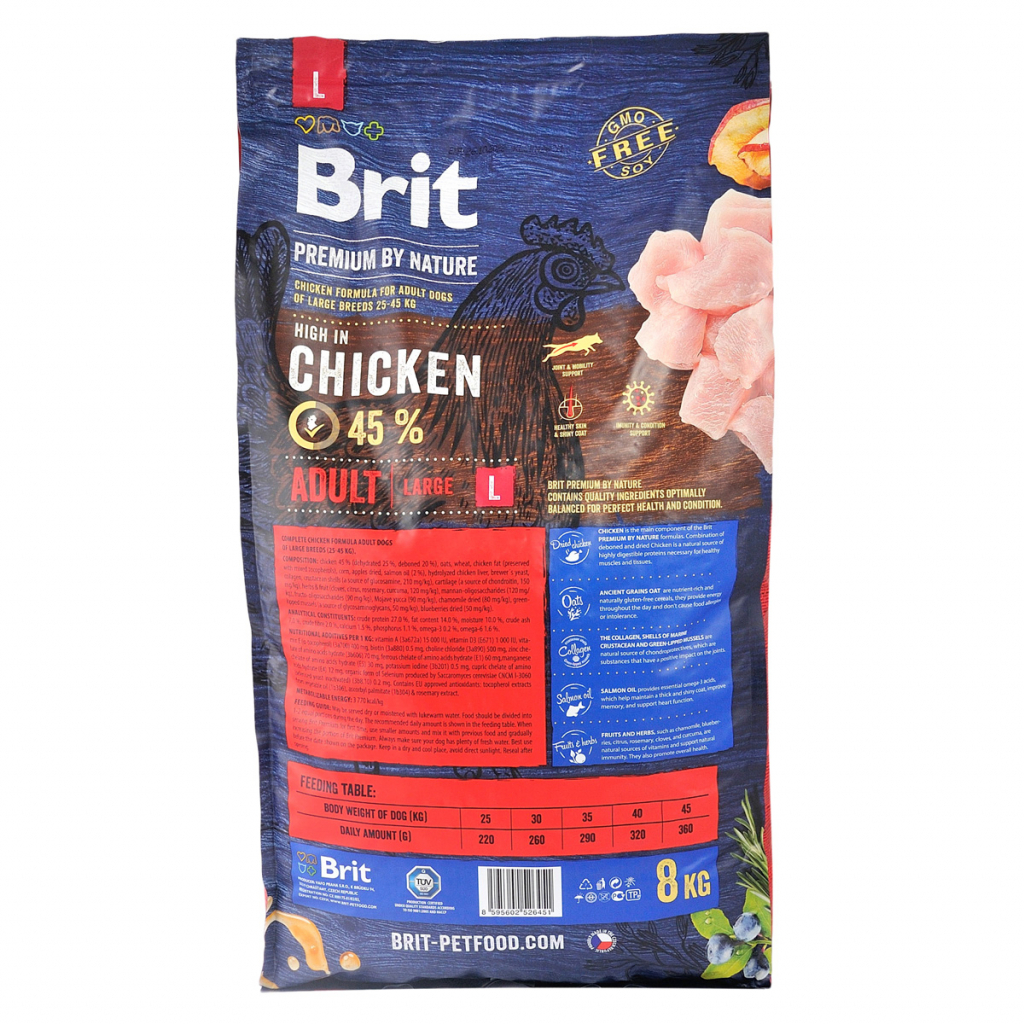 Сухий корм для собак Brit Premium Dog Adult L 15 кг (8595602526468) зображення 2