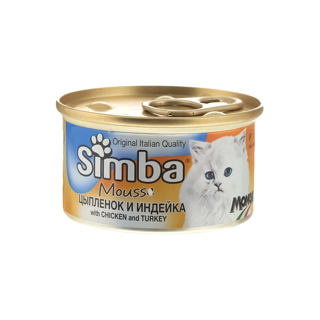Консервы для кошек Simba Cat Wet курица и индейка 85 г (8009470009447)