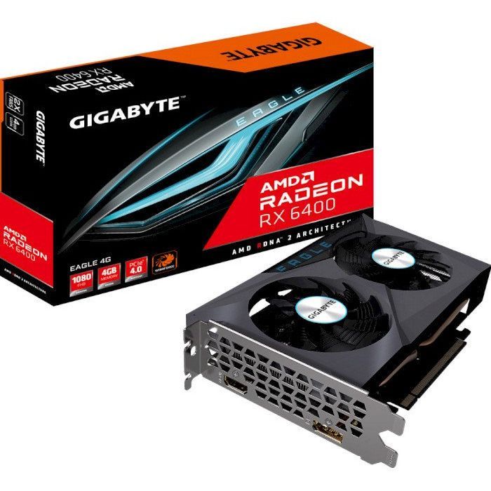 Видеокарта GIGABYTE Radeon RX 6400 4Gb EAGLE (GV-R64EAGLE-4GD)