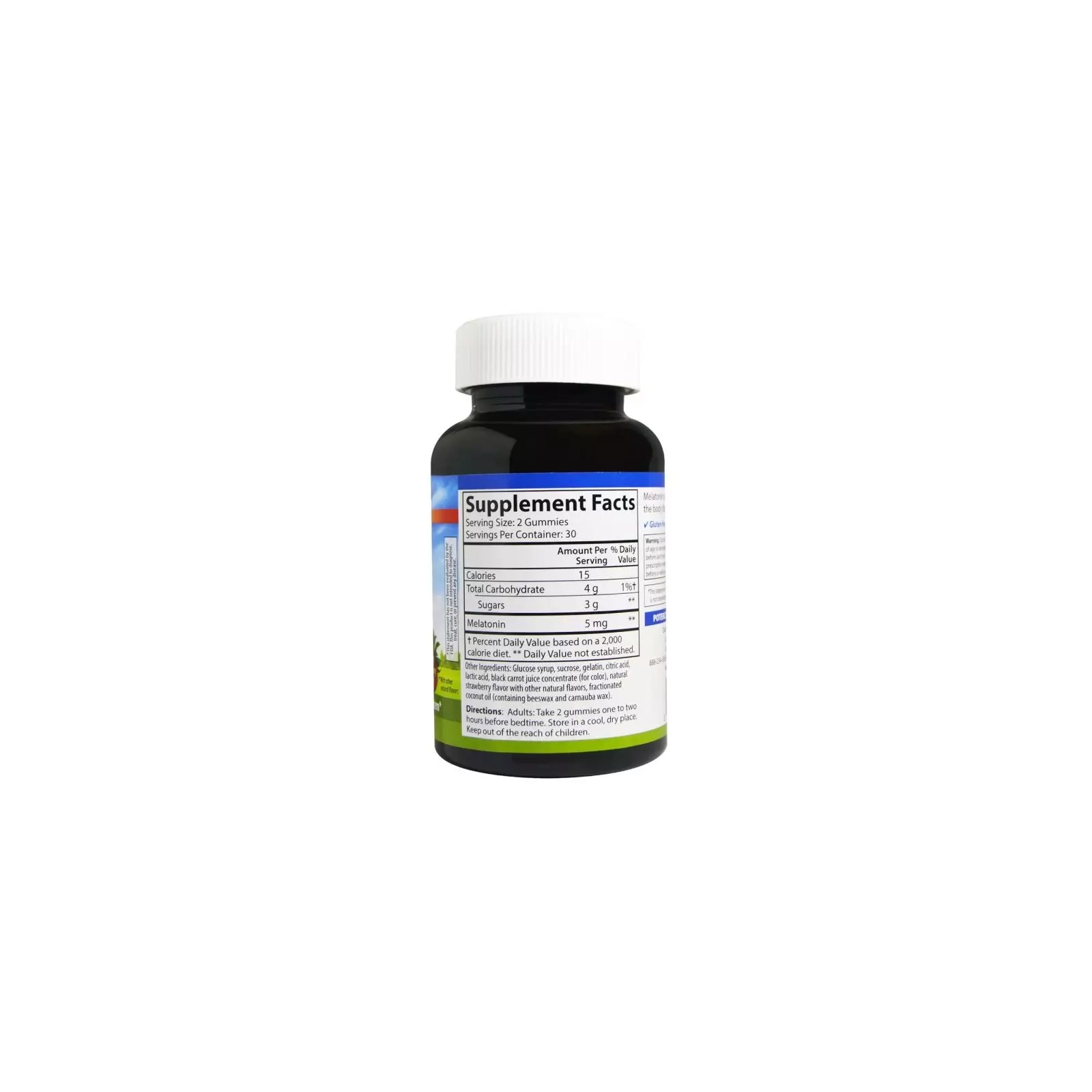 Амінокислота Carlson Мелатонін, 2.5 мг, смак полуниці, Melatonin Gummies, 60 жува (CL49200) зображення 2