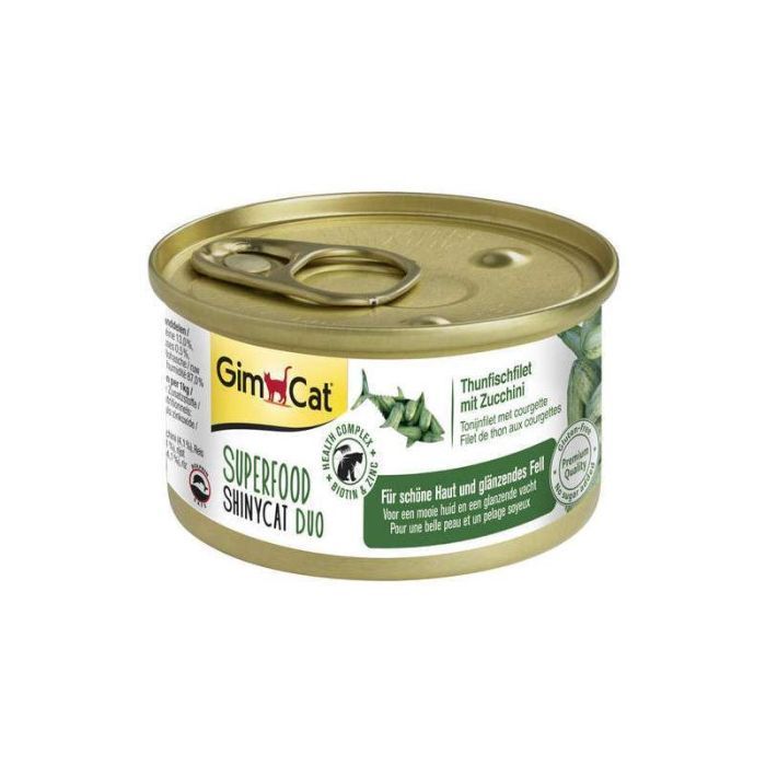 Консерви для котів GimCat Shiny Cat тунець та цукіні 70 г (4002064414539)