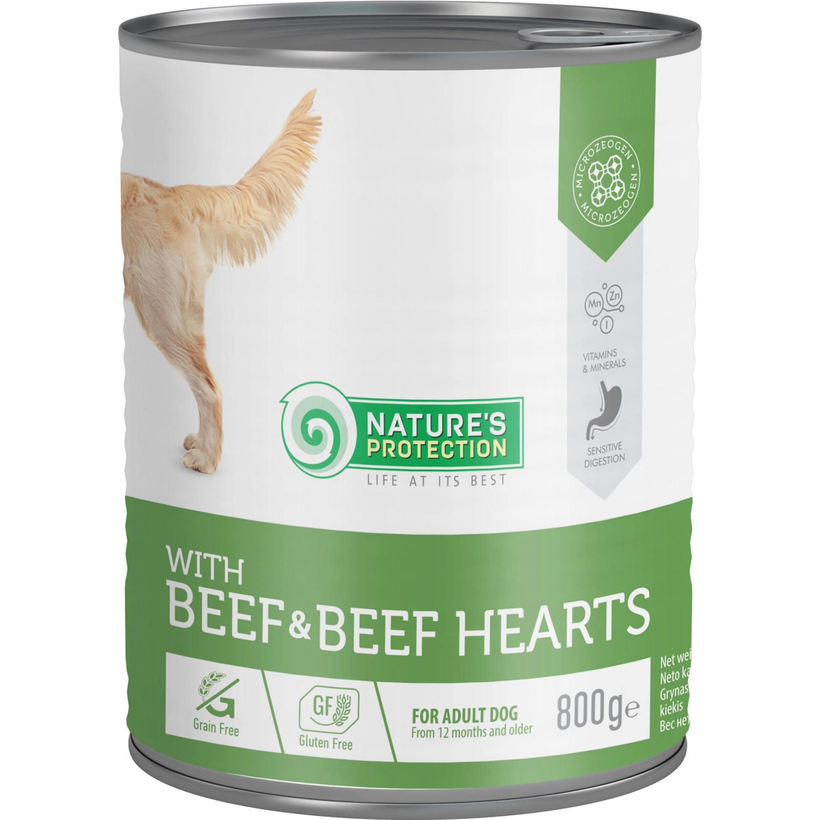 Консервы для собак Nature's Protection with Beef&Beef Hearts 800 г (KIK45603)
