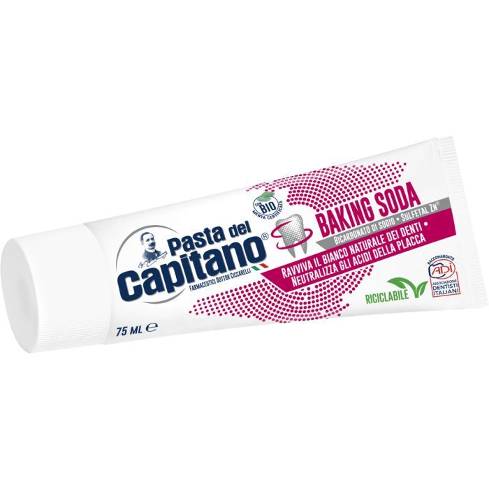Зубная паста Pasta del Capitano Baking Soda Отбеливающая 75 мл (8002140039713) изображение 2