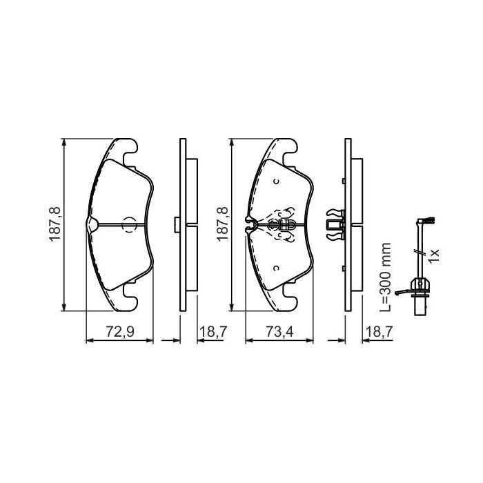 Гальмівні колодки Bosch 0 986 494 456 зображення 6