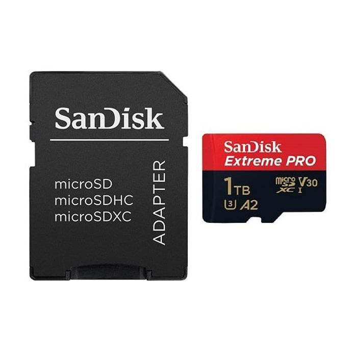 Карта памяти SanDisk 512 GB microSDXC UHS-I U3 Extreme Pro+SD Adapter (SDSQXCD-512G-GN6MA)