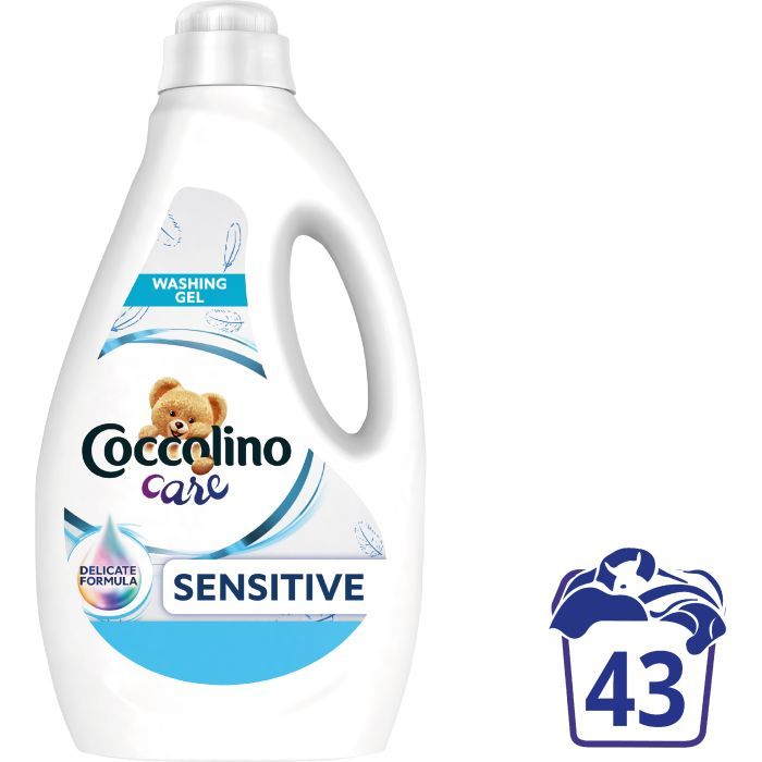 Гель для прання Coccolino Care Sensitive для делікатного прання 1.72 л (8720181168550) зображення 2