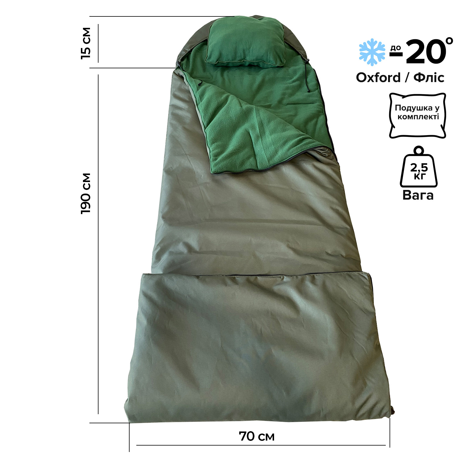Спальный мешок Sector STR2 Camo зимний с подушкой (4821000005156)