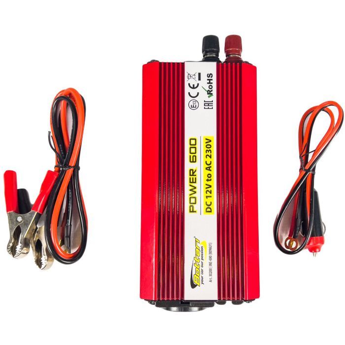 Автомобільний інвертор Bottari DC 12V - AC 230V 600W "POWER-600" (30200-IS) зображення 7