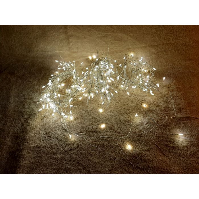 Гирлянда Luca Lighting кластер, серебряная струна, 20 м, теплый белый (8718861852684) изображение 2