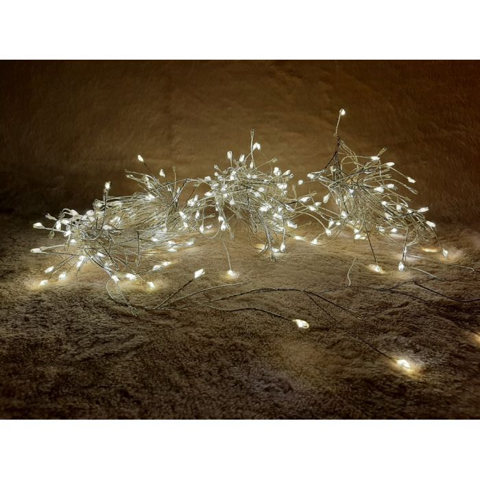 Гирлянда Luca Lighting кластер, серебряная струна, 20 м, теплый белый (8718861852684) изображение 3