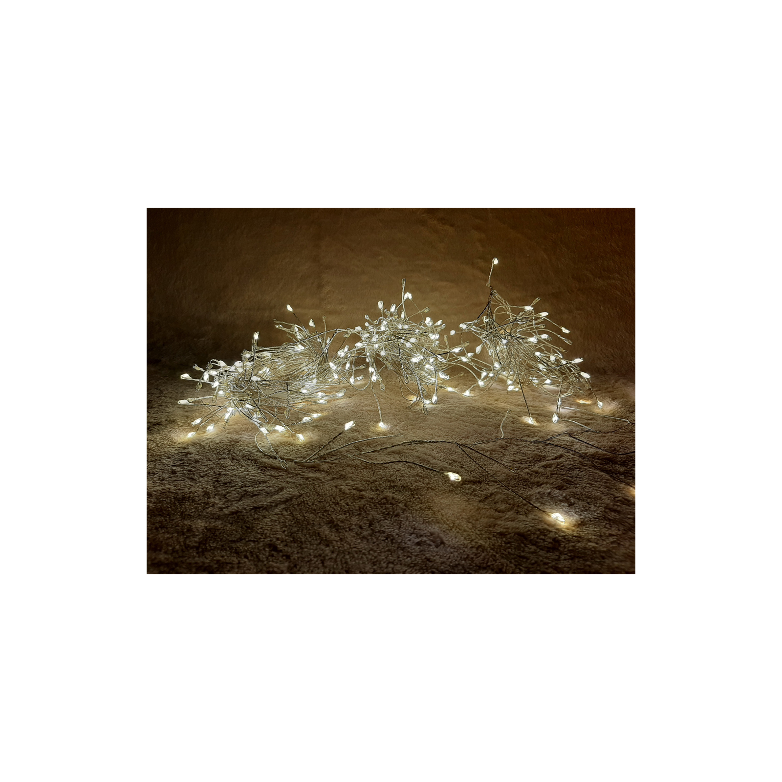 Гирлянда Luca Lighting кластер, серебряная струна, 20 м, теплый белый (8718861852684) изображение 3