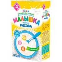 Детская каша Малишка Рисовая молочная с 4 месяцев 250 г (4820199500176)